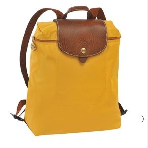 Longchamp Yellow Backpack NWOT